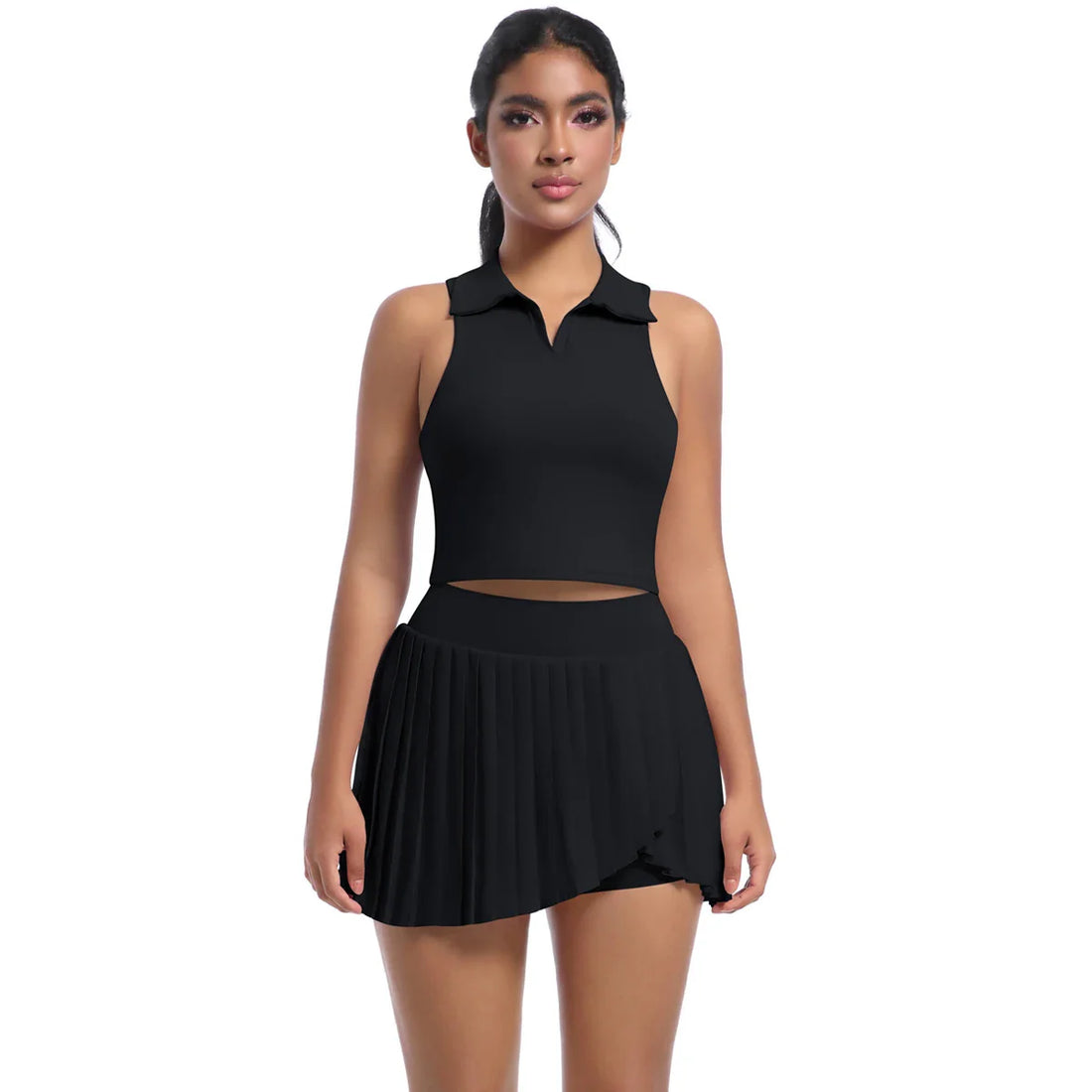 2 PCS Women's Yoga Gym Set Bra & Skirt