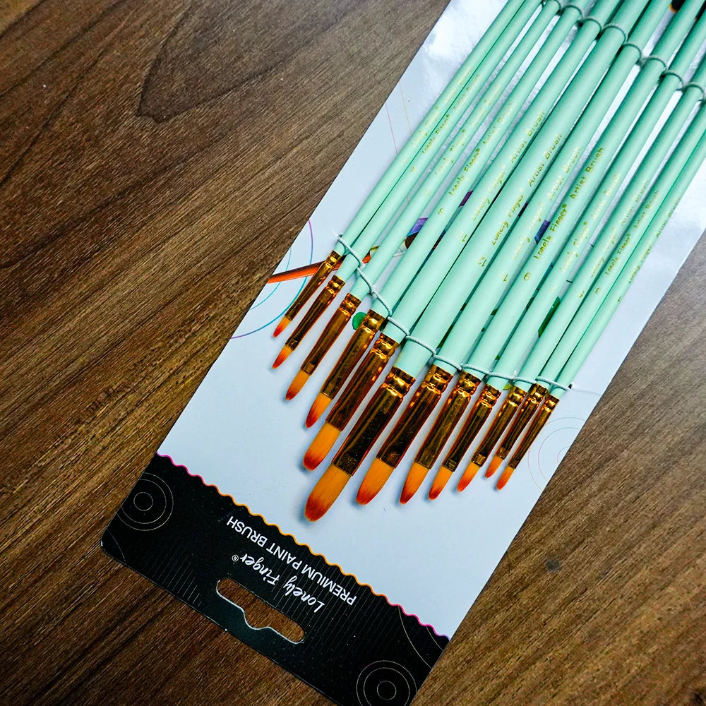 Professional Nylon Paint Brush Set for Acrylic Watercolor and Oil