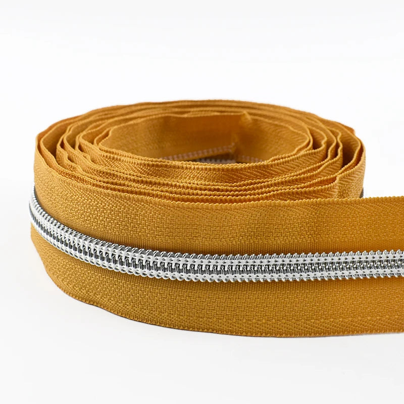 Nylon Zipper Tape Set with Metal Teeth for DIY Sewing