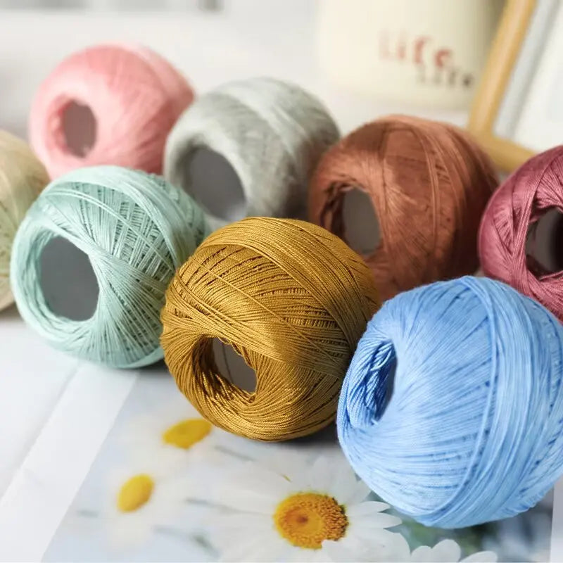 Fine Lace Crochet Yarn for Summer Knitting and DIY Crafts