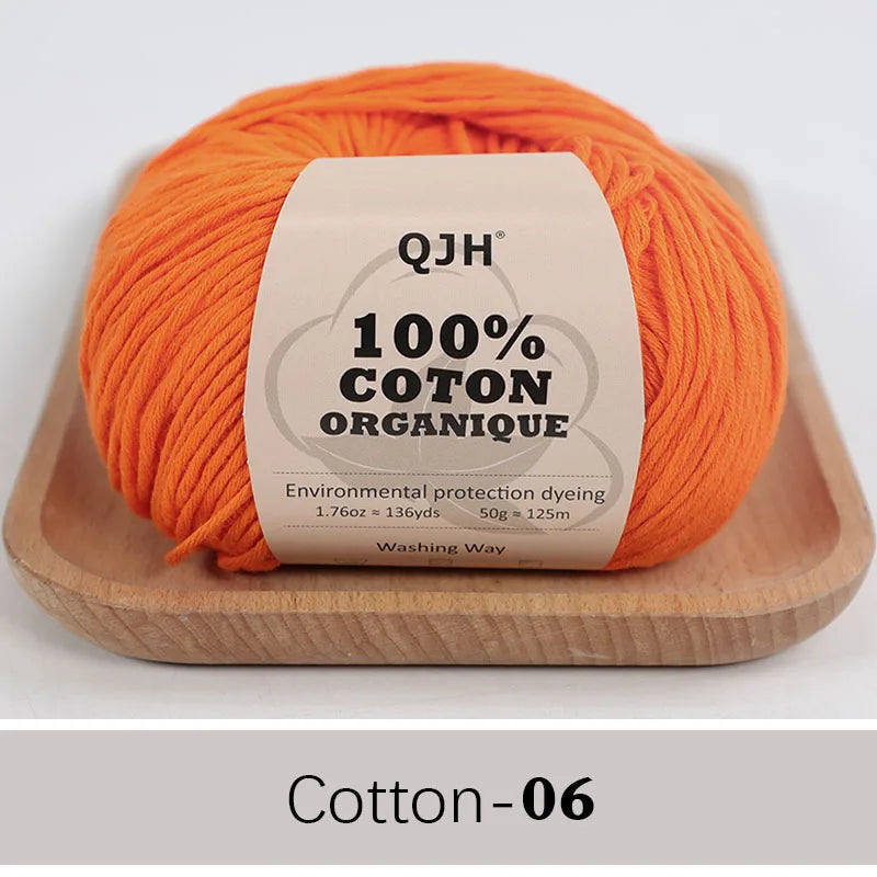 Soft Cotton Baby Yarn Set for Crochet and Knitting Crafts