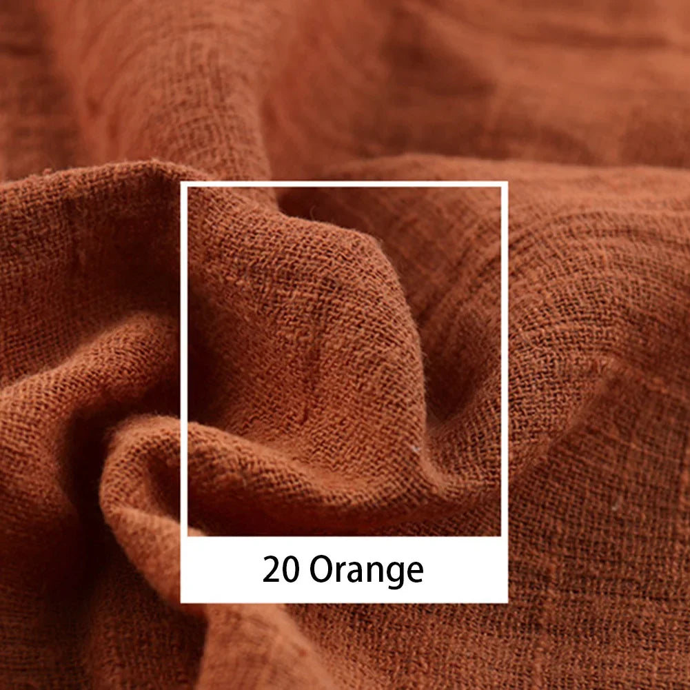 Organic Linen Cotton Fabric for DIY Sewing and Patchwork Crafts