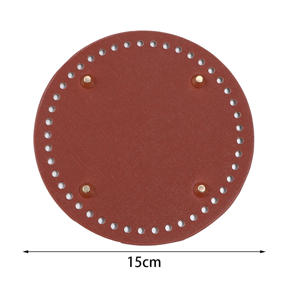 PU Leather Crochet Bag Bottom for DIY Knitting and Weaving Crafts
