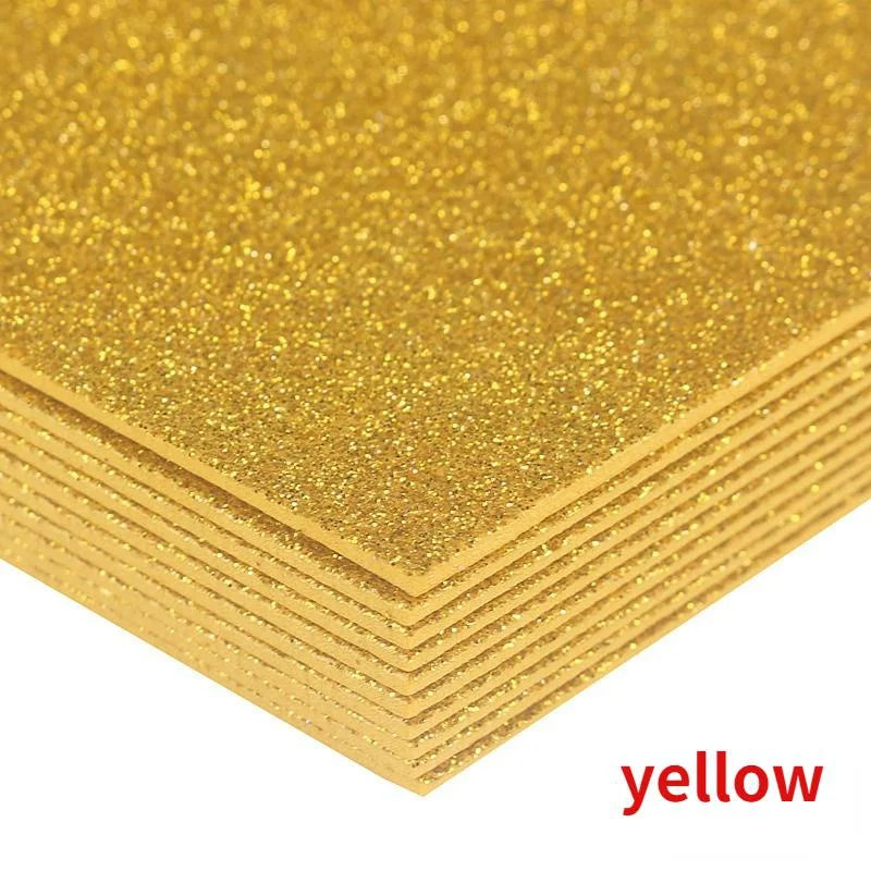 Glitter Foam Paper Sheets for DIY Crafts and Handmade Projects