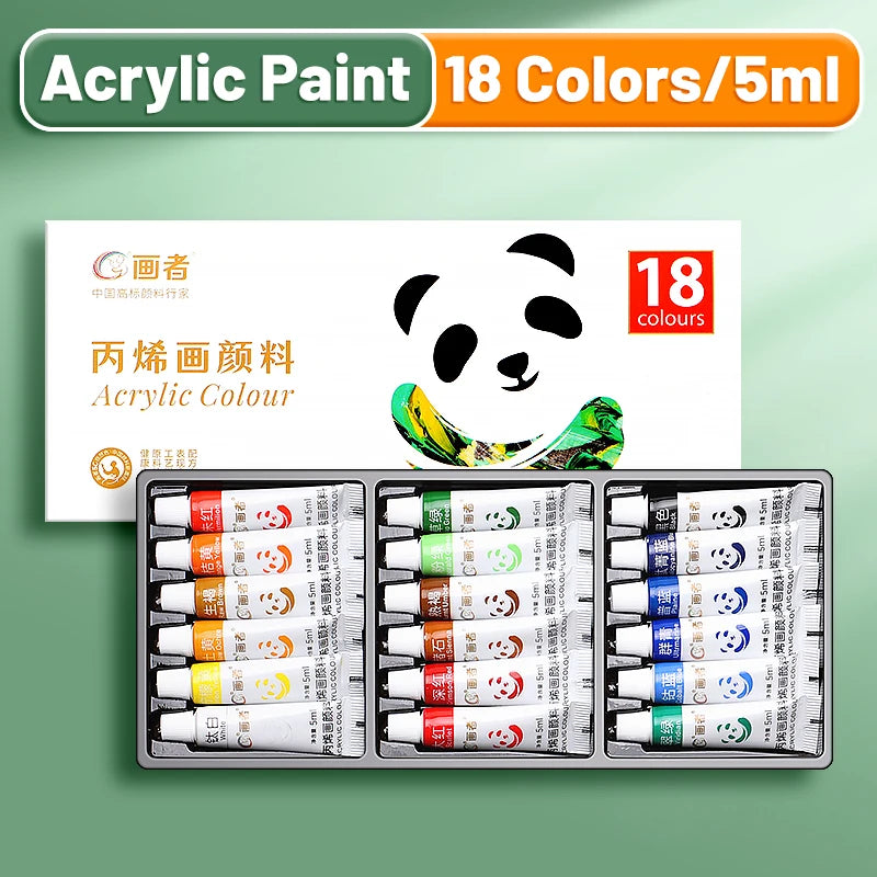 Portable Acrylic Paint Set with Rich Pigments for DIY Art
