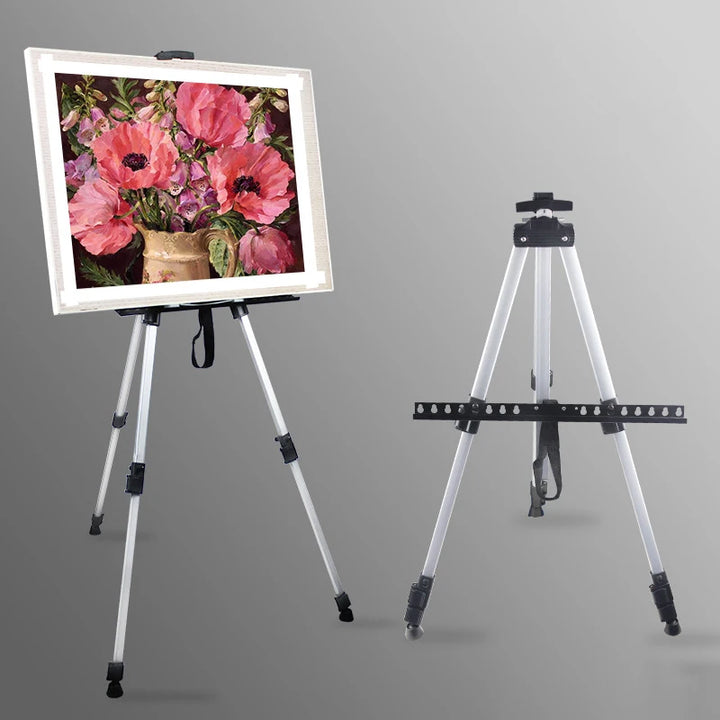 Portable Adjustable Metal Sketch Easel Foldable Travel Art Stand with Bag
