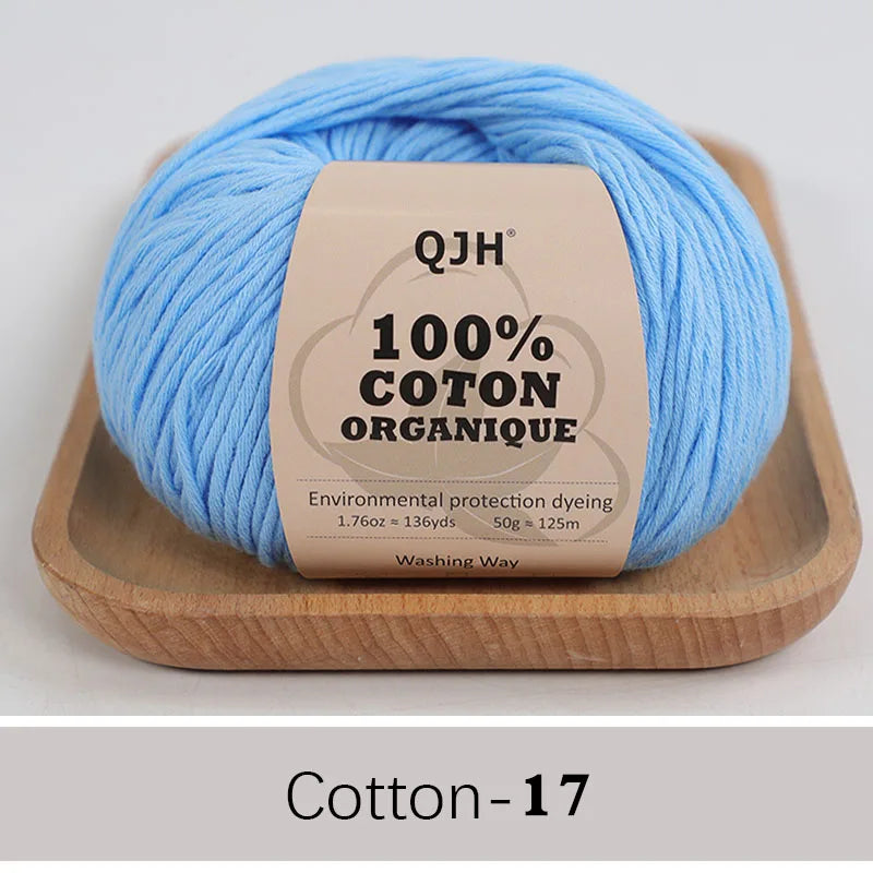 Soft Cotton Baby Yarn Set for Crochet and Knitting Crafts