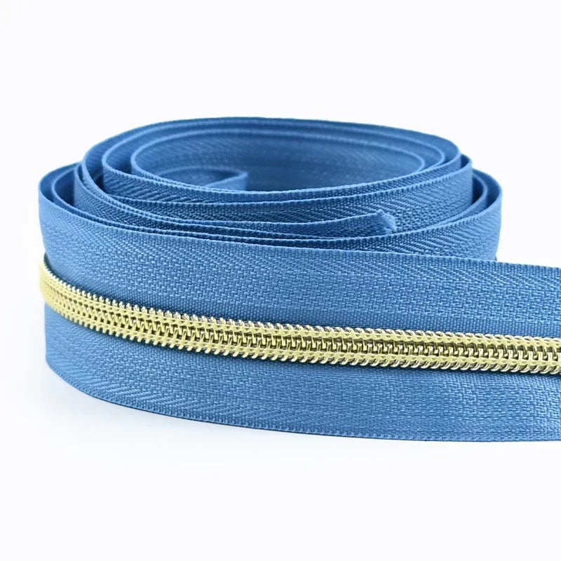 Nylon Zipper Tape Set with Metal Teeth for DIY Sewing