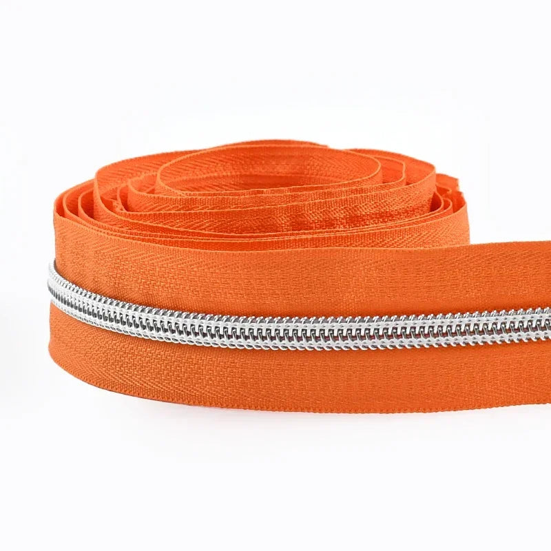 Nylon Zipper Tape Set with Metal Teeth for DIY Sewing