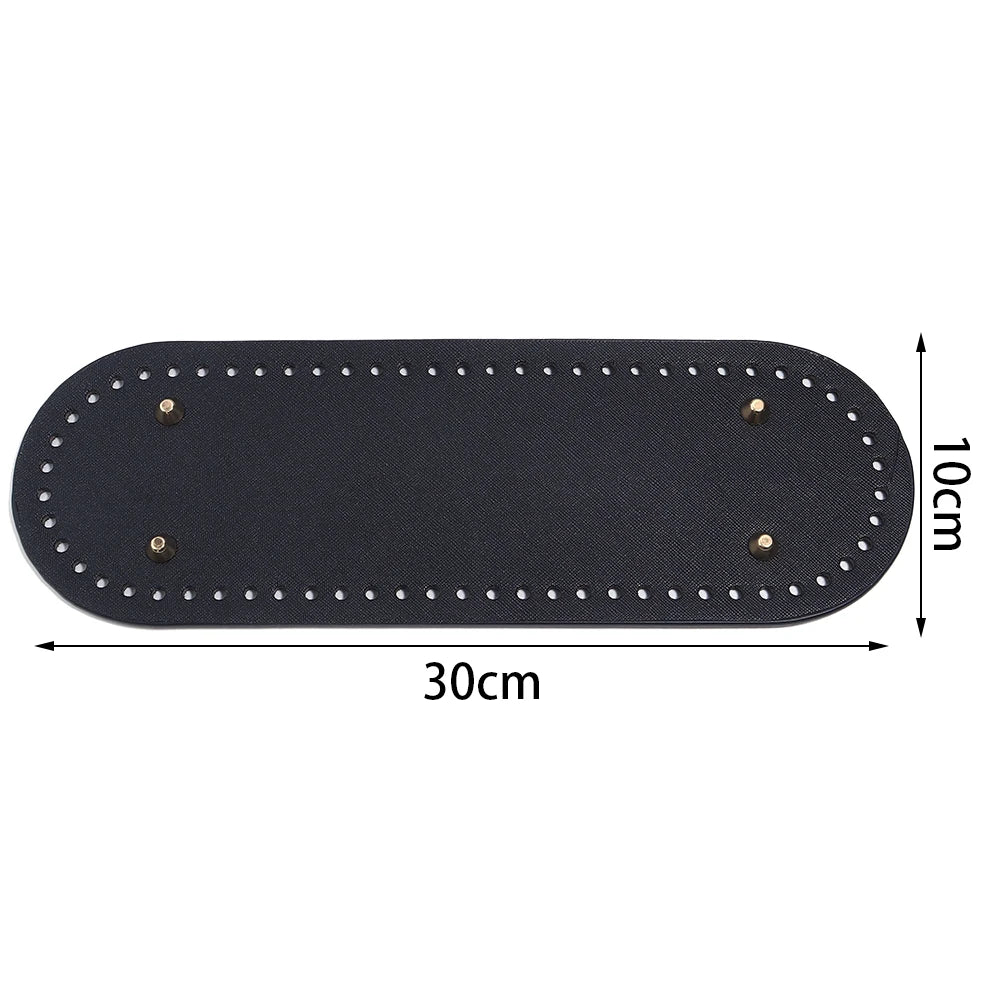 PU Leather Crochet Bag Bottom for DIY Knitting and Weaving Crafts