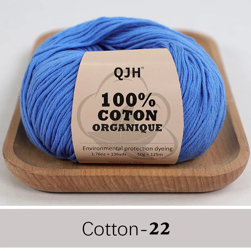 Soft Cotton Baby Yarn Set for Crochet and Knitting Crafts