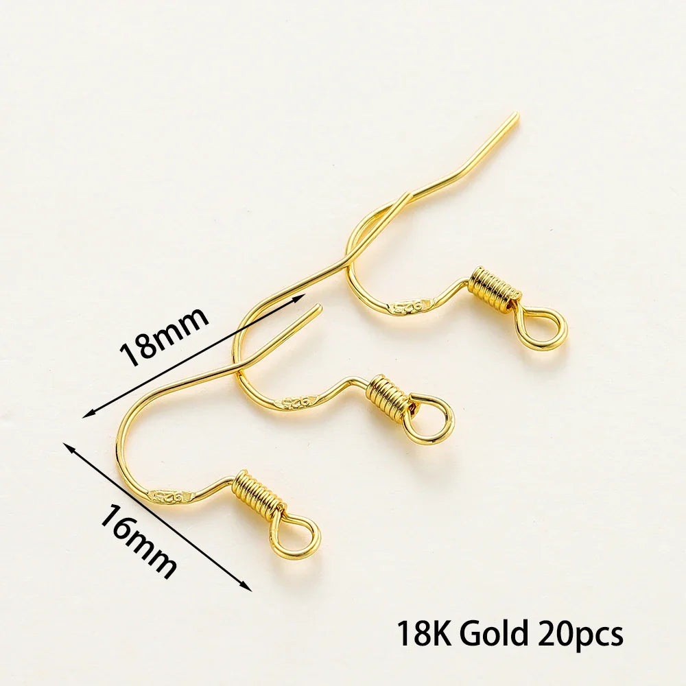 20pc Gold Plated Earring Wires & Hook Findings Set | 6 Styles | DIY Jewelry Making