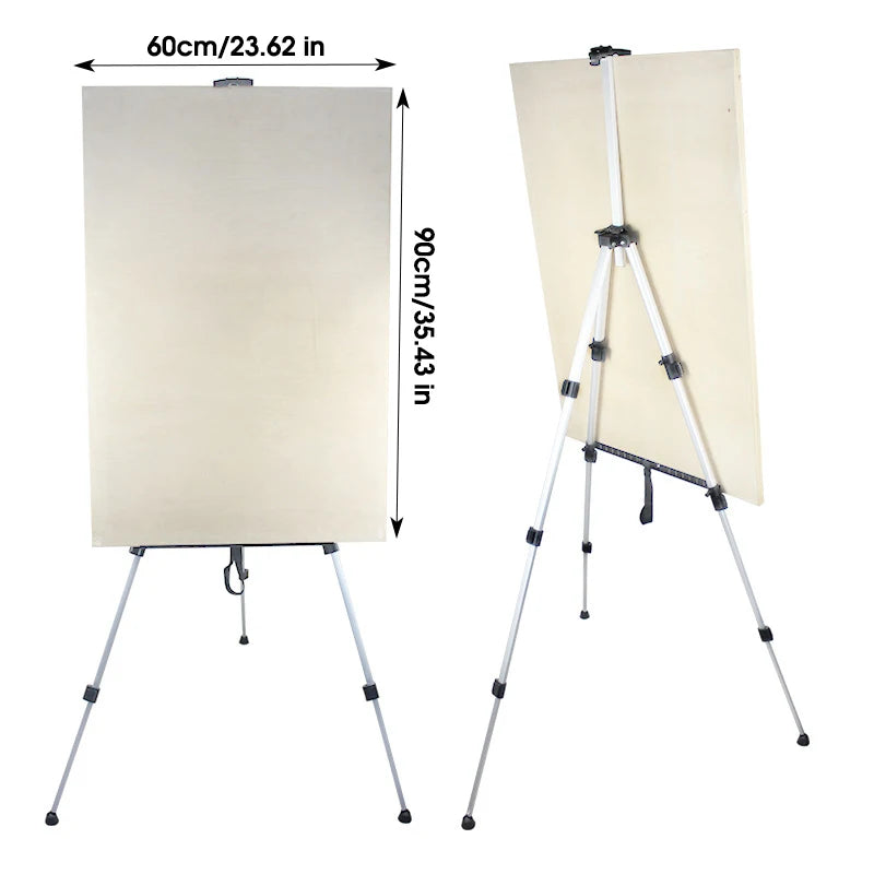 Portable Adjustable Metal Sketch Easel Foldable Travel Art Stand with Bag