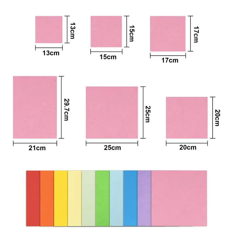 Colorful Double-Sided Origami Paper Set for DIY Kids Crafts Projects