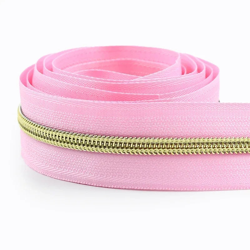 Nylon Zipper Tape Set with Metal Teeth for DIY Sewing