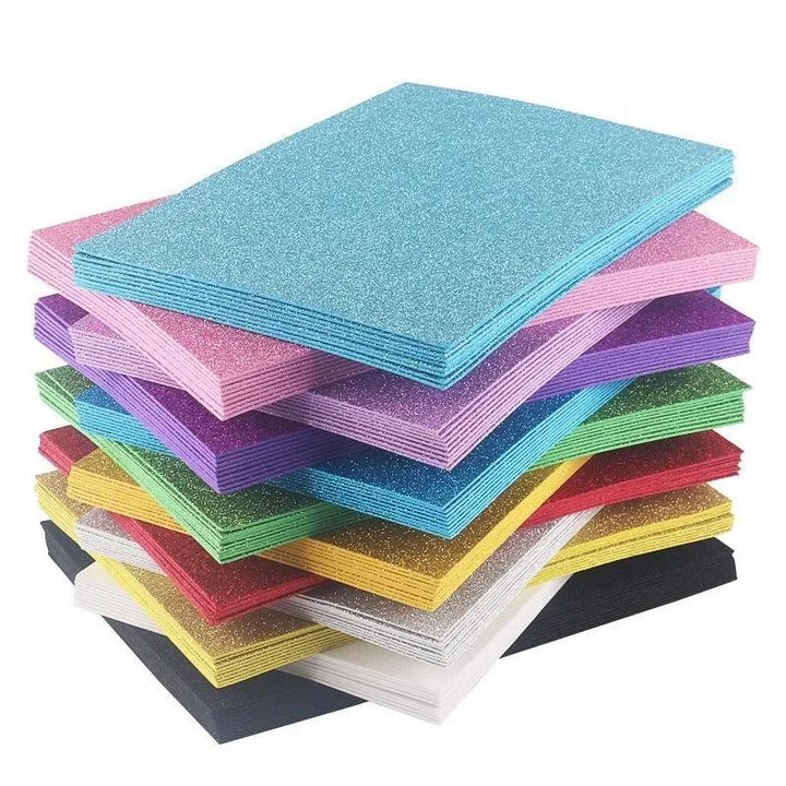 Glitter Foam Paper Sheets for DIY Crafts and Handmade Projects