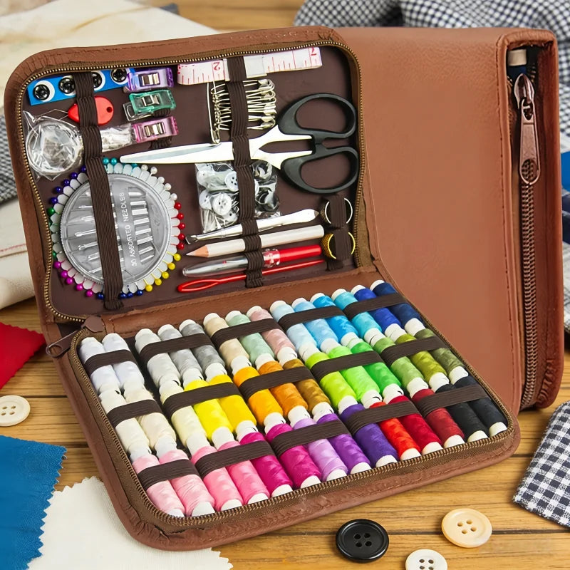 170-Piece Portable Sewing Kit with DIY Hand Tools and Accessories