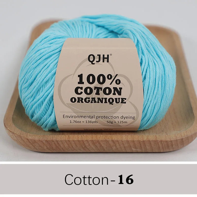 Soft Cotton Baby Yarn Set for Crochet and Knitting Crafts