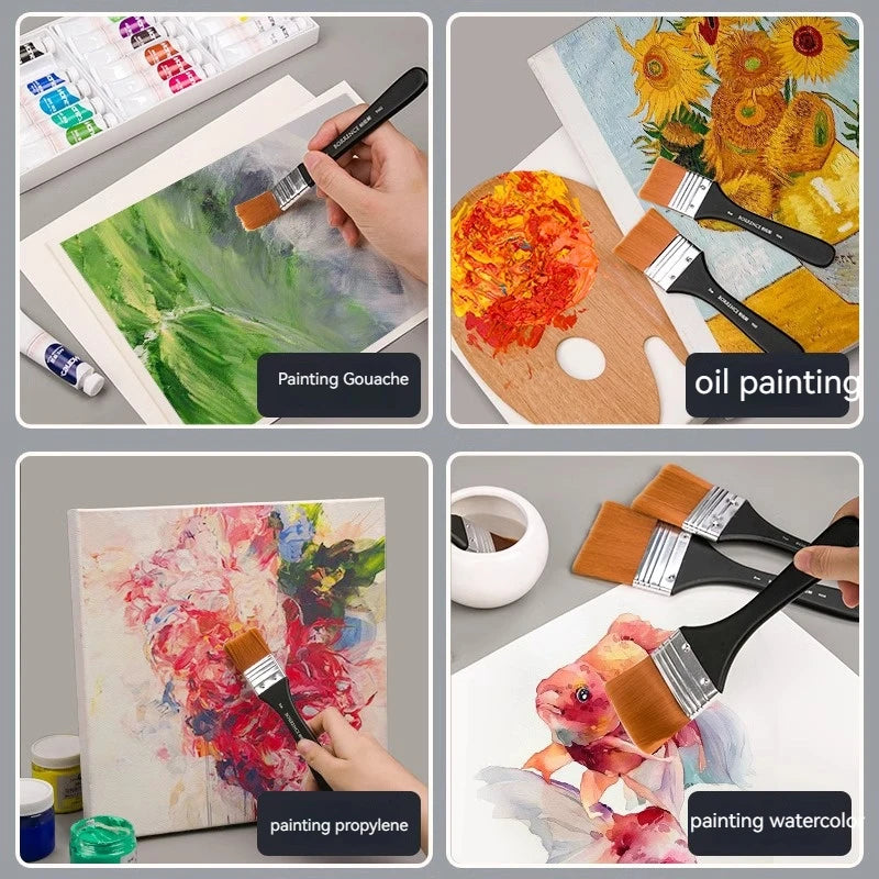 Memory Nylon Paint Brush Set for Acrylic Watercolor and Oil