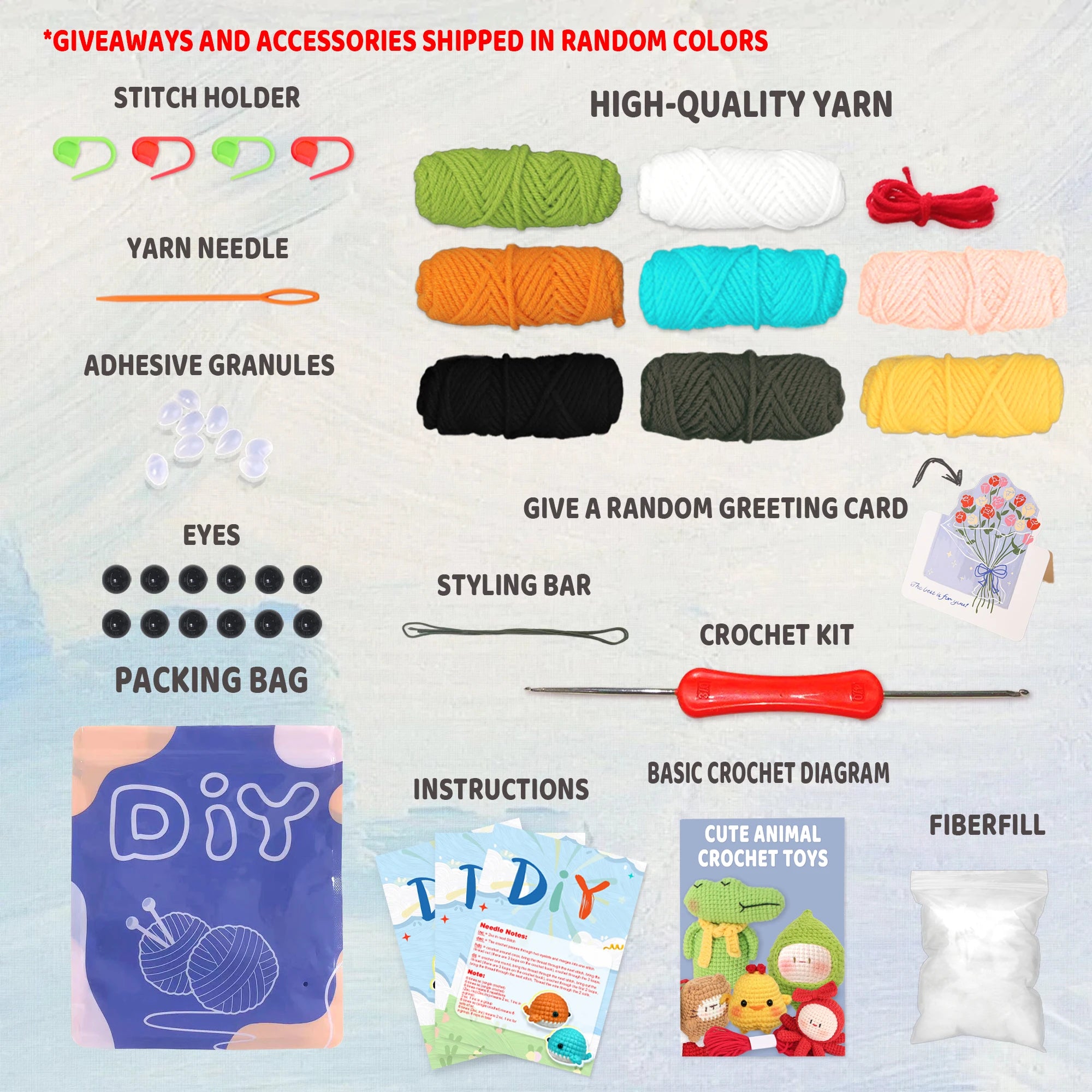 Animal Crochet Starter Kit for Beginners DIY Knitting Craft Set