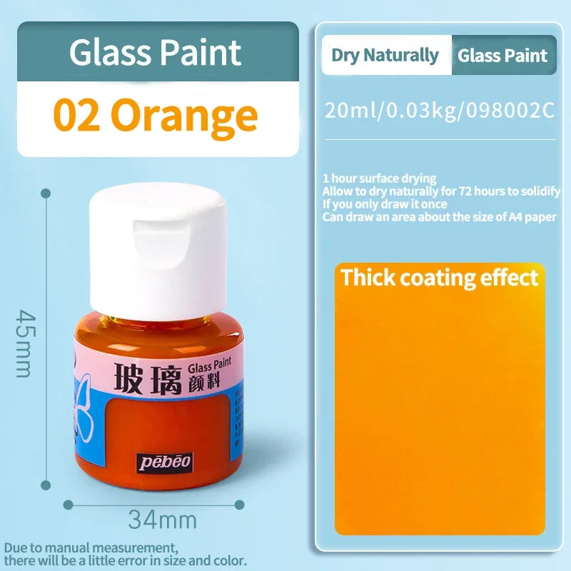 Transparent Glass Paint Set for DIY Stained Glass Art Crafts