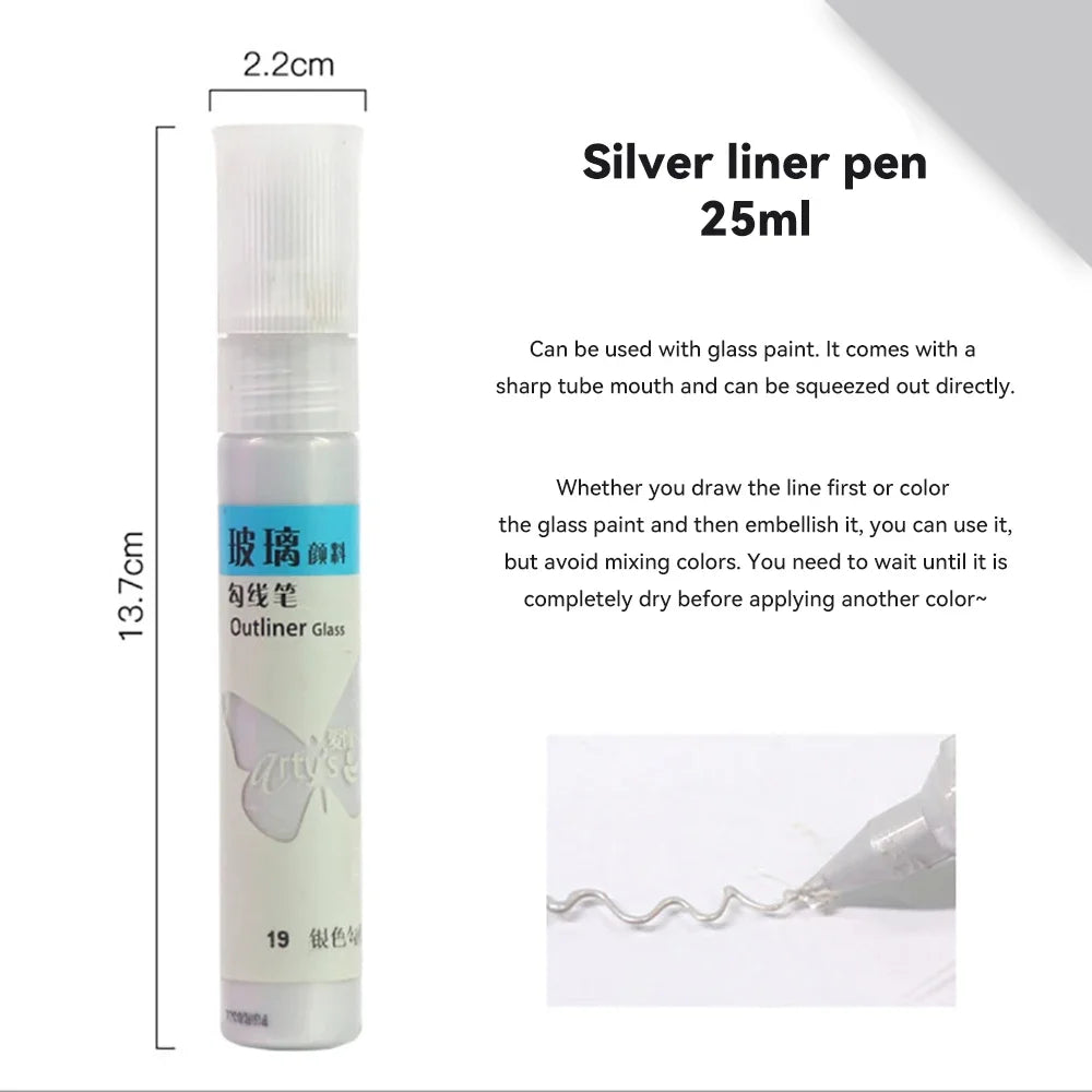 Waterproof Glass Acrylic Paint Set for DIY Art and Craft Projects
