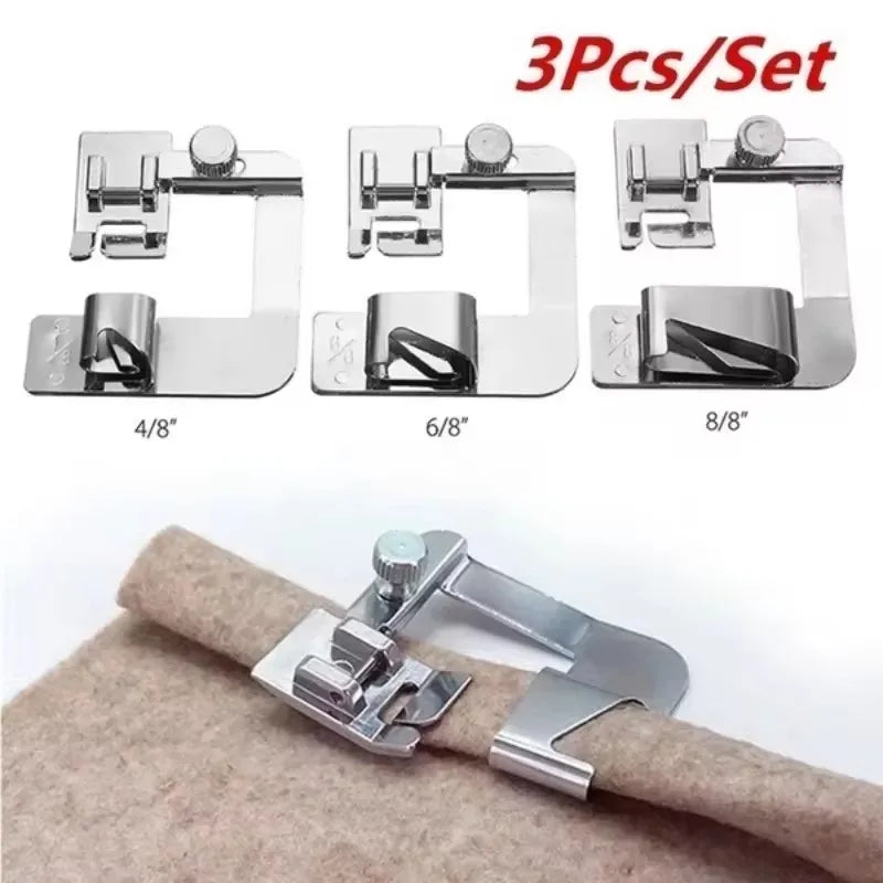 Sewing Hem Foot Set for Brother Singer Low Shank Machines