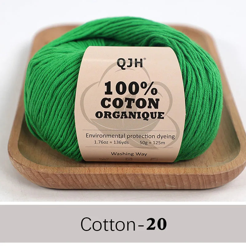 Soft Cotton Baby Yarn Set for Crochet and Knitting Crafts