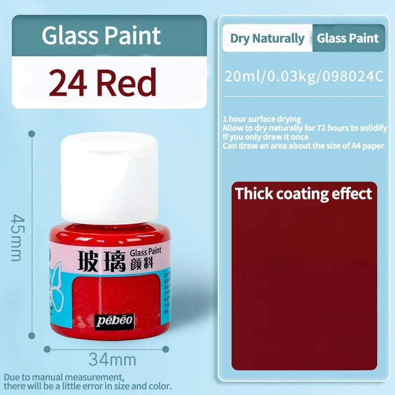 Transparent Glass Paint Set for DIY Stained Glass Art Crafts
