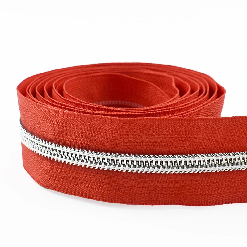 Nylon Zipper Tape Set with Metal Teeth for DIY Sewing