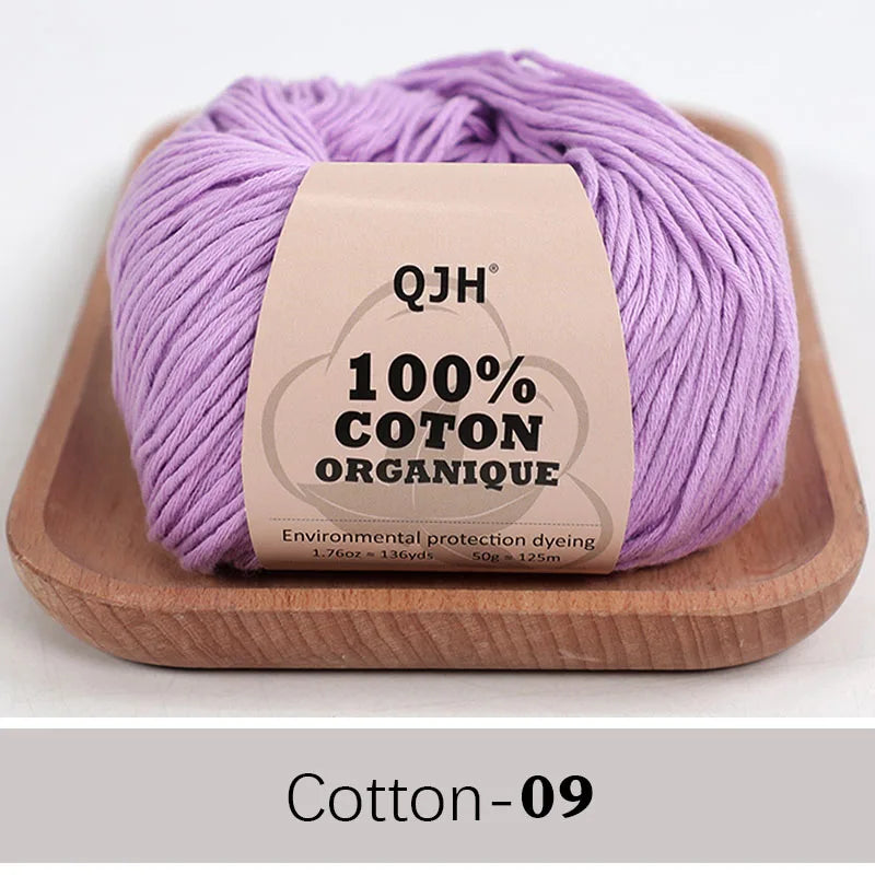 Soft Cotton Baby Yarn Set for Crochet and Knitting Crafts