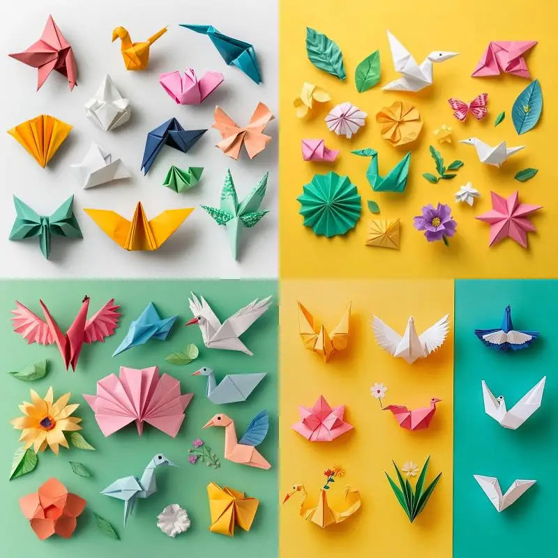 Colorful Double-Sided Origami Paper Set for DIY Kids Crafts Projects