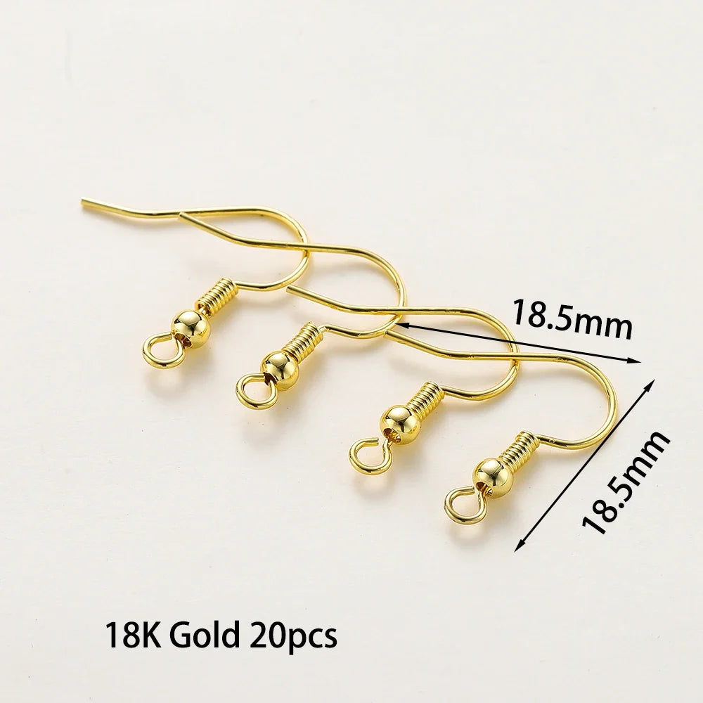 20pc Gold Plated Earring Wires & Hook Findings Set | 6 Styles | DIY Jewelry Making