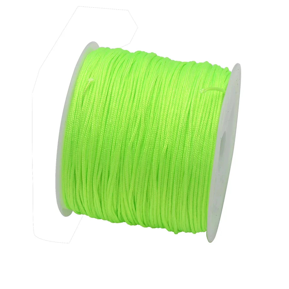 50 Yards 0.8mm Braided Nylon Cord – Durable Satin String for Jewelry Making, Beading, Macrame, Chinese Knot & DIY Crafts