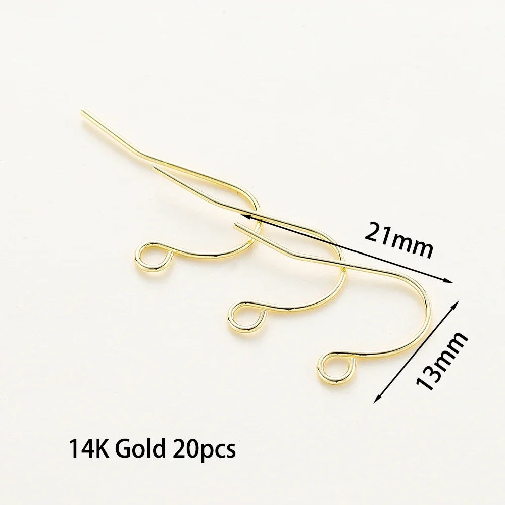 20pc Gold Plated Earring Wires & Hook Findings Set | 6 Styles | DIY Jewelry Making