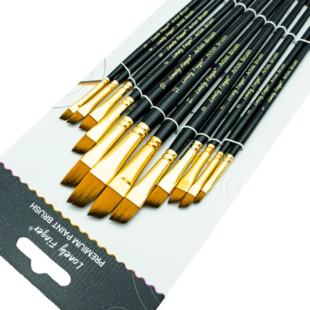 Professional Nylon Paint Brush Set for Acrylic Watercolor and Oil