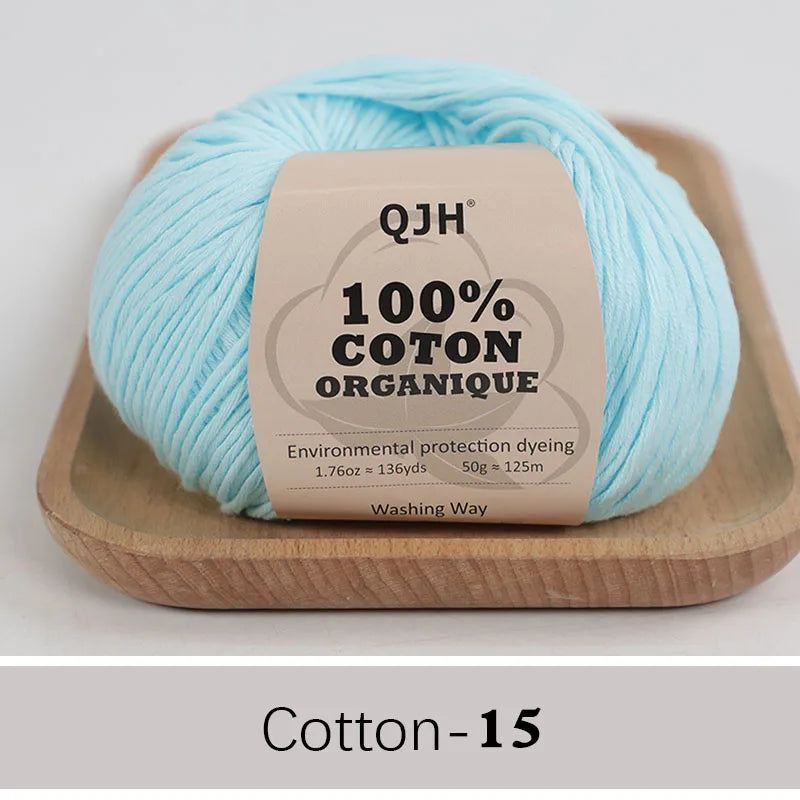 Soft Cotton Baby Yarn Set for Crochet and Knitting Crafts