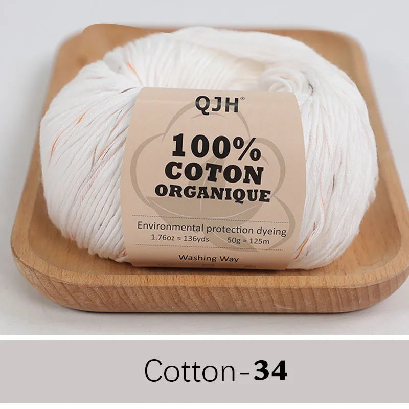 Soft Cotton Baby Yarn Set for Crochet and Knitting Crafts