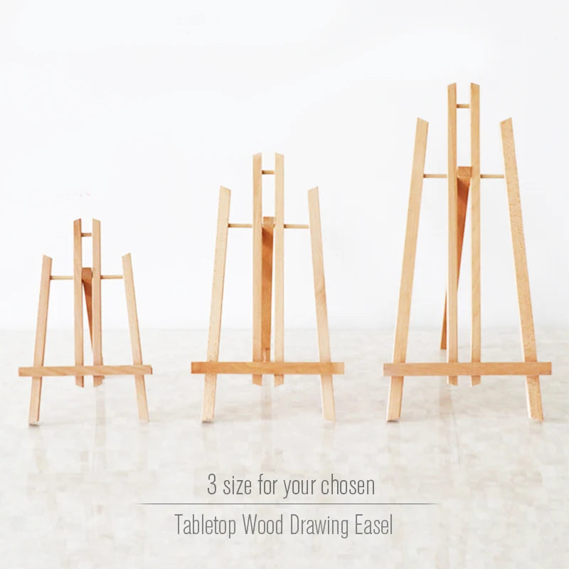 Portable Wooden Desktop Easel Foldable Painting Display Stand for Art