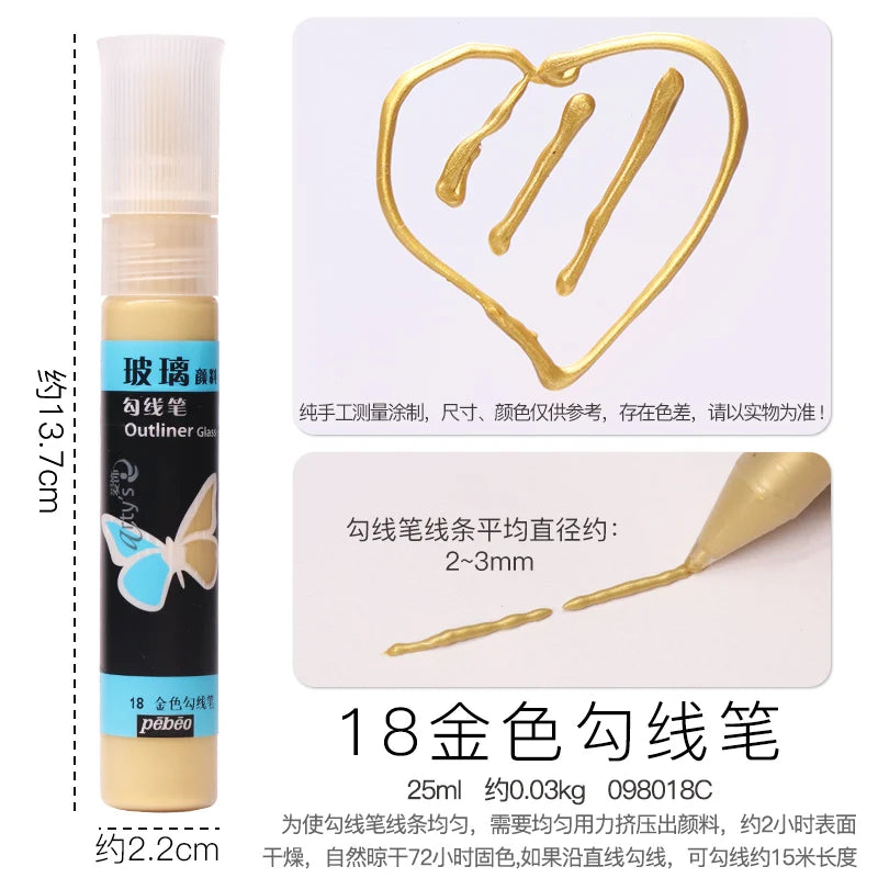 Transparent Glass Paint Set for DIY Stained Glass Art Crafts
