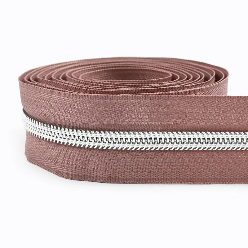 Nylon Zipper Tape Set with Metal Teeth for DIY Sewing