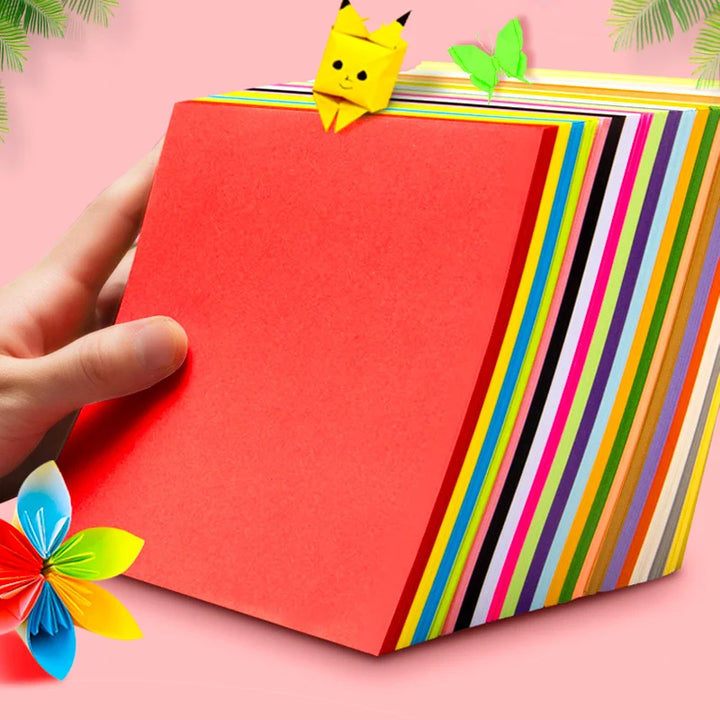 Colorful Origami Paper Set for DIY Kids Handmade Craft Projects