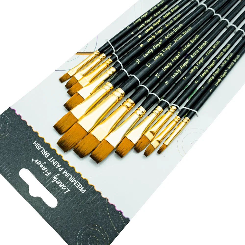 Professional Nylon Paint Brush Set for Acrylic Watercolor and Oil