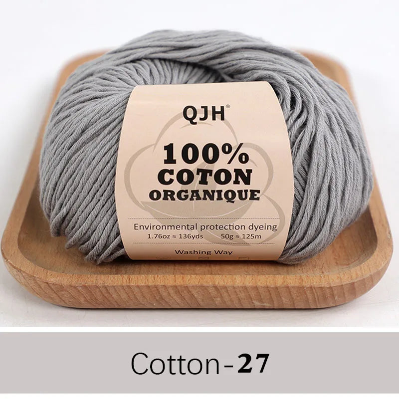 Soft Cotton Baby Yarn Set for Crochet and Knitting Crafts