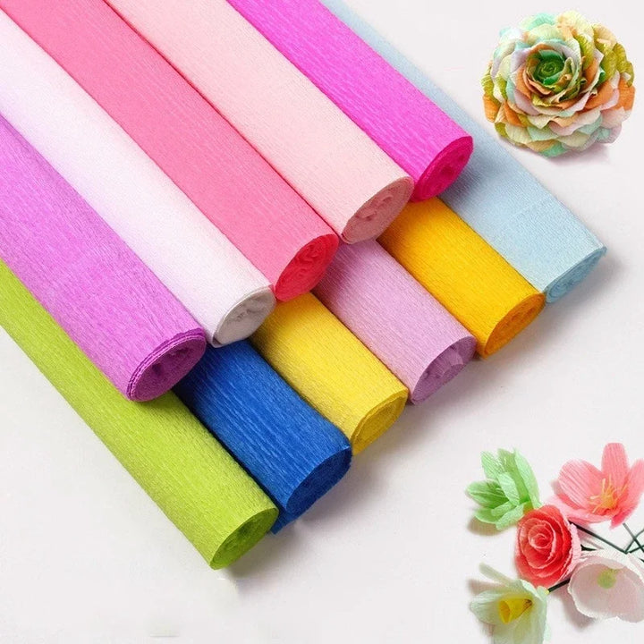 Colorful Crepe Paper Roll for DIY Crafts and Party Decorations