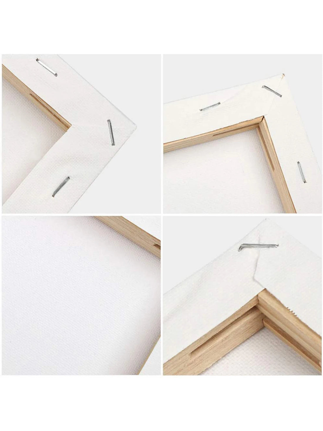 4pcs Stretched Cotton Canvas Panels for Acrylic and Oil Painting