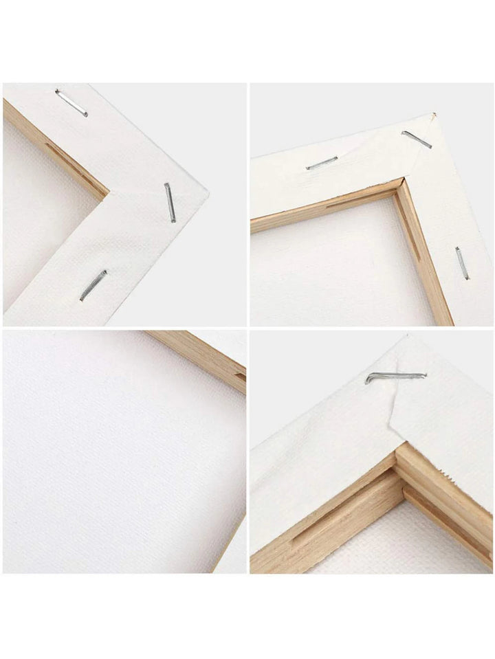 4pcs Stretched Cotton Canvas Panels for Acrylic and Oil Painting
