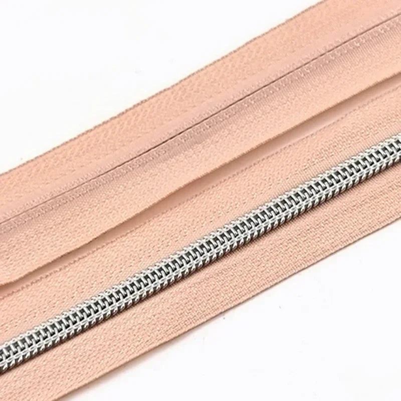 Nylon Zipper Tape Set with Metal Teeth for DIY Sewing