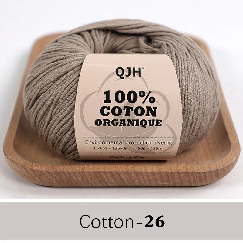 Soft Cotton Baby Yarn Set for Crochet and Knitting Crafts