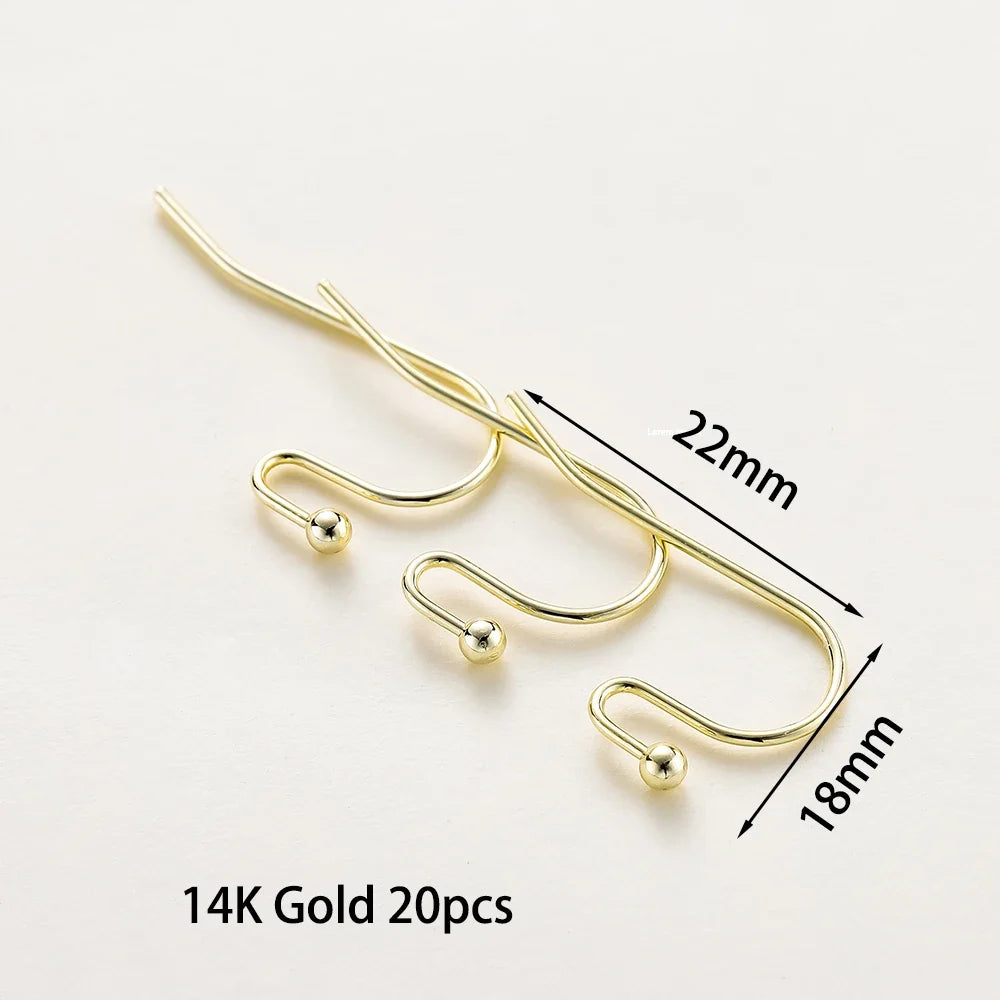 20pc Gold Plated Earring Wires & Hook Findings Set | 6 Styles | DIY Jewelry Making